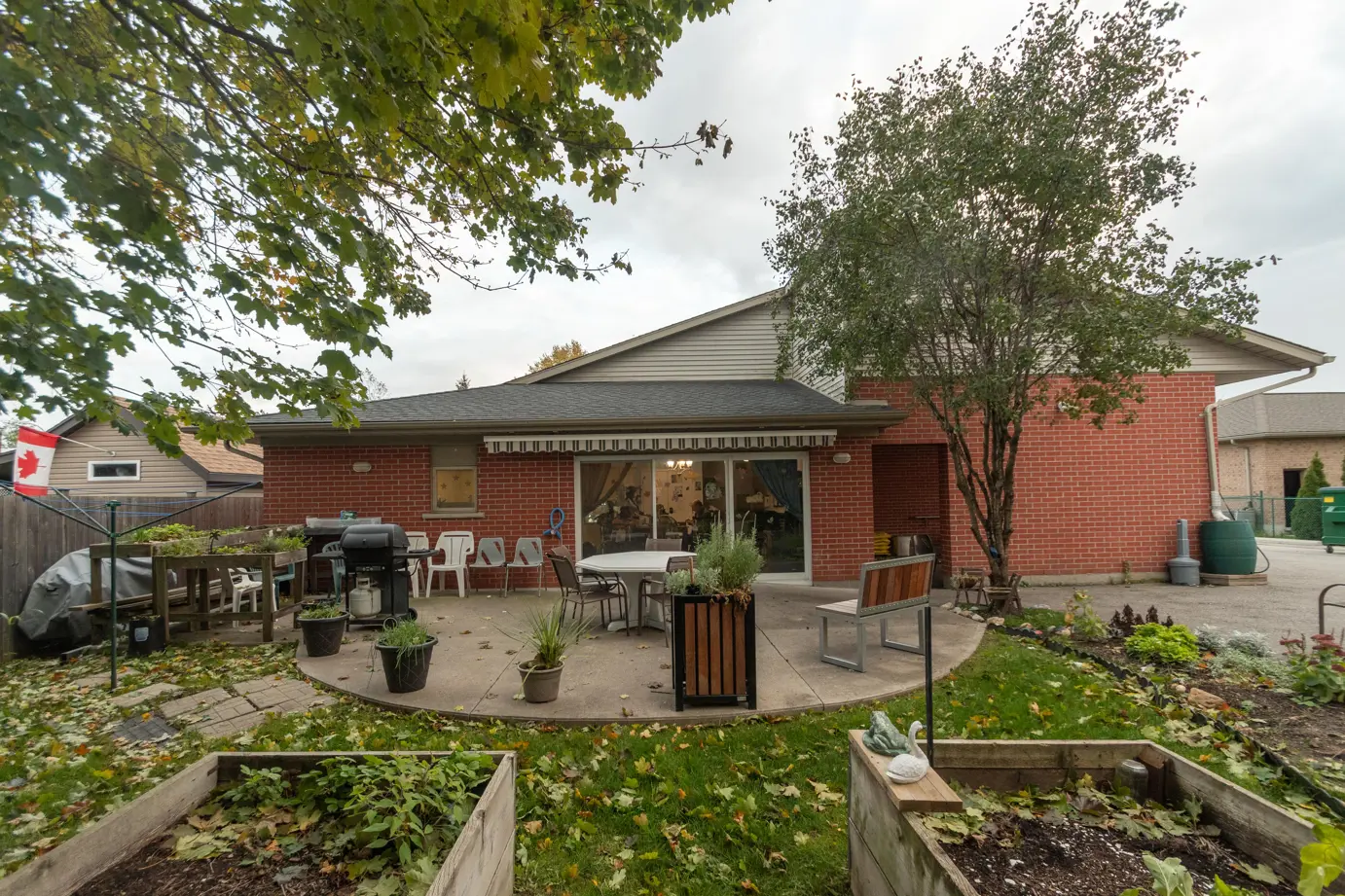 Garden and patio view of 120 Tagge St. Group Home